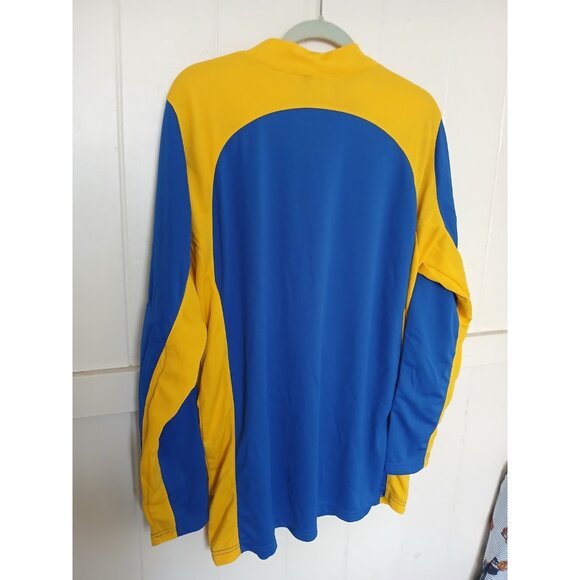 Vintage REUSCH Padded Goalkeeper Jersey Shirt Adult L Yellow Blue Long Sleeve - Picture 5 of 11
